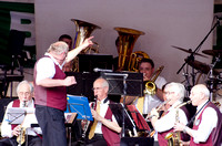 Band playing at a festival